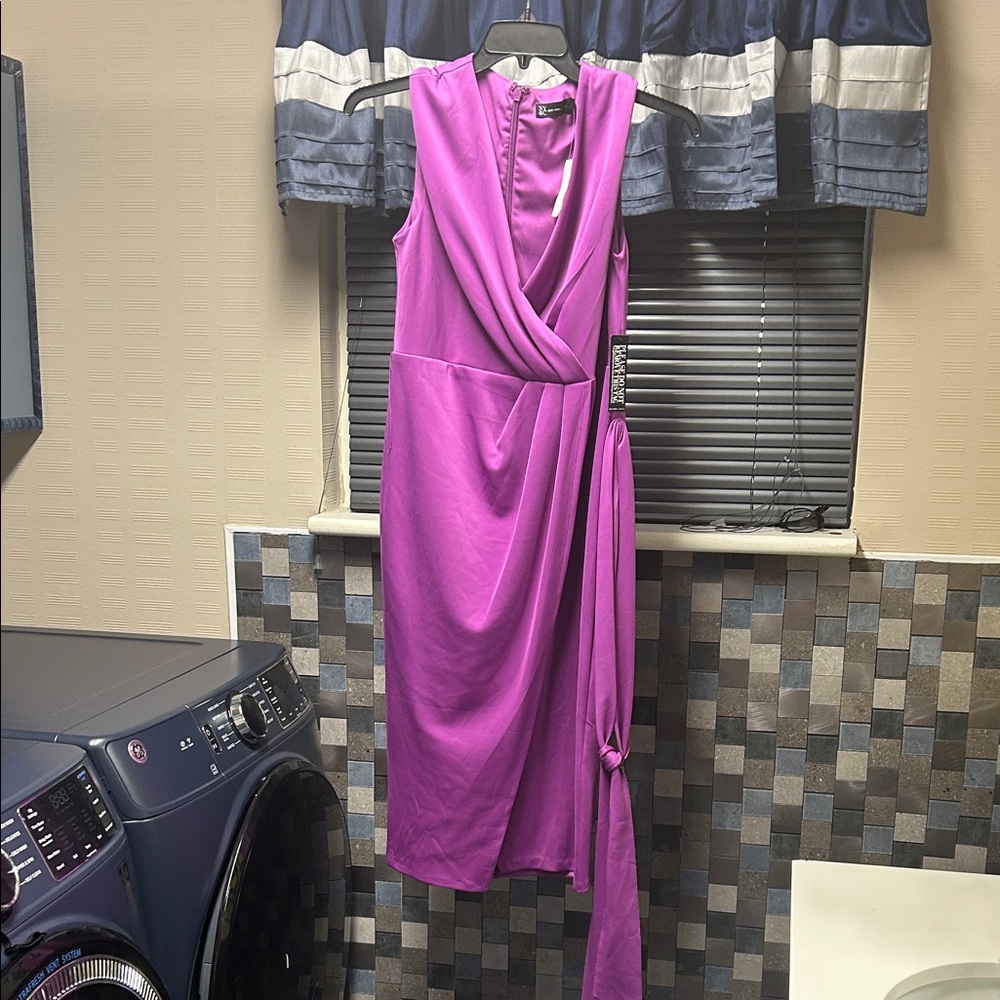 Chic Asymmetrical Purple Dress